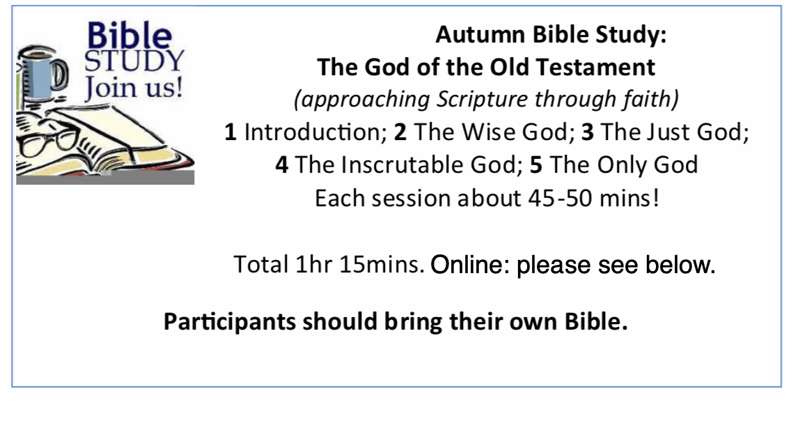 poster advertizing Bible study